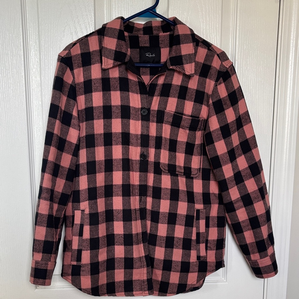 Rails Pink & Black Buffalo Plaid Shacket